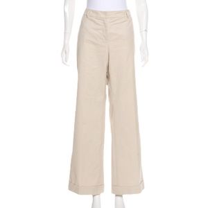AKRIS Beige Cuffed High-Waisted Paint